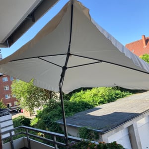 Sonnenschirm inklusive Kühltasche | Anthrazit | Rechteckig | knickbar | 125x200cm | UV50+ Kunden-Foto 1
