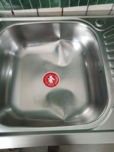 Stamar Küchenschrank-Set mit Spüle, Armatur & Zubehör – Weiß – 80x50 cm Kunden-Foto 1
