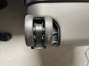 Reisetasche Koffer ABSTasche Trolley (Handgepäck-Mittel-Groß) Zwillingsrollen Anthrazit XL(75cm) Kunden-Foto 1