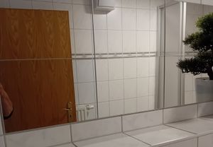 Set mit 9 glamourösen quadratischen Wandspiegeln zum Aufkleben mit BD-Kunstaufnähern Kunden-Foto 2
