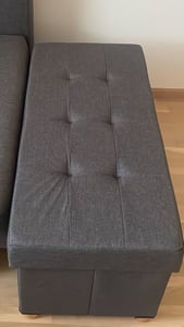 Stolička SONGMICS, 77 l, skladacia truhlica na sedenie, úložný box, tmavo sivá Fotografia od zákazníka č. 1