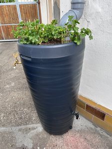 YourCasa Regentonne 240 Liter [Wave Design] - Frostsicher & UV-beständig Grau Kunden-Foto 1