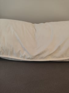 2er Set Wasserkissen 40 x 80 cm, orthopädisches Kopfkissen, 100% Baumwolle, weiß, sleepling Kunden-Foto 5