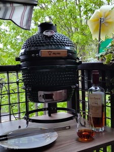 BBQ-Toro Kamado Grill na drevené uhlie Ø 32 cm "HAIIRO" s grilovacím roštom a teplomerom, červený Fotografia od zákazníka č. 1