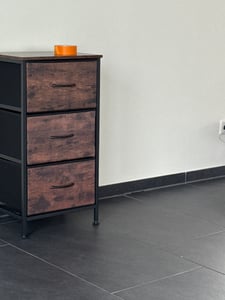 SONGMICS Kommode, Schrank, 3 Stoffschubladen, für Schlafzimmer, Flur, Wohnzimmer Kunden-Foto 1