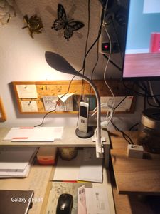 B.K.Licht LED Klemmleuchte Weiß 3,5W 350lm warmweiß 3000K Flexarm mit Schalter Kunden-Foto 1