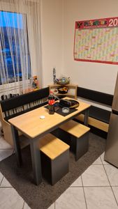 VCM Eckbankgruppe Sitzgruppe Esszimmergruppe Bank Tisch Hocker Esal Maxi Kunden-Foto 1