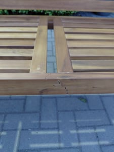 3-Sitzer Gartenbank aus Akazienholz, ca. 153 x 90 x 57 cm - Braun Kunden-Foto 2