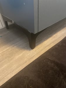 4x Sofafuß Vitrinenfuß Möbelfuß Chrom 12cm – Stahl, mit Bodenschoner Kunden-Foto 1