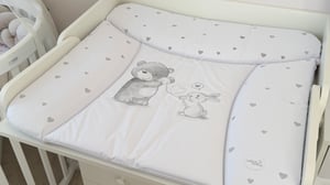 Ceba Baby® weiche Wickelauflage 75x72 cm  - Doppelseitige Baby Wickelunterlage - rosa Wickeltischauflage für Junge und Mädchen - Wasserdicht, abwaschbar -  -  EU - Teddys Traumflug Kunden-Foto 2