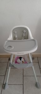 Silla alta 2 en 1 Moby-System Magnolia, color gris Foto del cliente 3