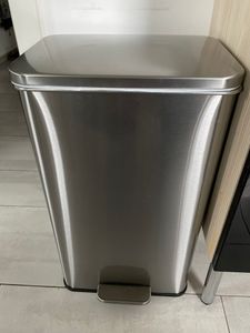 SONGMICS Mülleimer Küche, 40 Liter Abfalleimer großer Tretmülleimer mit Deckel Kunden-Foto 2