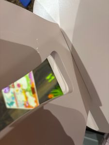 Rebecca Mobili Tisch und 2 Stühle für Kinder Hely 44x60x60 MDF Kiefer Rosa Braun SET 3 Stück Kunden-Foto 2