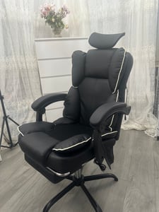 Gaming-Stuhl mit Ventilator, Bürostuhl, Luftkühler und Kühlung – Belüfteter Kühlsitz, mit Liegefunktion,  sanfte Vibrationsmassage, Schwarz Kunden-Foto 20