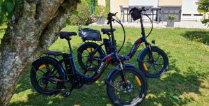 Faltbares Klapprad 20 Zoll, 36V 18AH Akku, 250W Elektrofahrrad Fatbike Damen, Shimano 7S, Mountainbike Herren, 25km/h, Electric CityBike schwarz Kunden-Foto 1