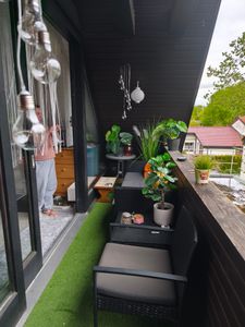 Kunstrasen Jever Grün 133 x 500 cm, 20 mm – für Balkon, Terrasse & Garten Kunden-Foto 1