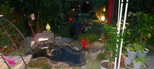 Wasserfall Set 30 cm langer Auslauf max Fallhöhe 1 mtr. Cortenstahl Roststahl Kunden-Foto 1