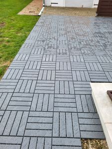 Sada FCH 27 ks (2,4 m²) dlaždice na terasy, dlaždice s klikovým spojom, dlaždice na balkóny, odolné voči poveternostným vplyvom, šedé, 30 x 30 x 2 cm Fotografia od zákazníka č. 2