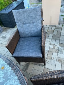GO-DE Textil, Sesselauflage Niederlehner, 6er-Set, Farbe: grau, Maße ca.: 98 cm x 48 cm x 5 cm Kunden-Foto 1