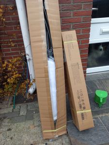 JOIEYOU 3x8x2m Metall Hühnerstall Gewölbedecke Hühnerkäfig mit 24m² Lauffläche & Tür & Riegel & PE Dach Freilaufgehege Geflügelställe Außengehege Kunden-Foto 1