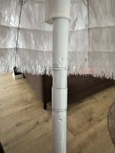 Linder Exclusiv Sonnenschirm, Strandschirm, UV-Schutz 30,Hawaii Weiß Kunden-Foto 2
