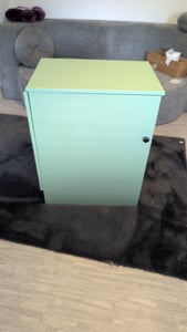 COSTWAY 2 in 1 Nähtisch klappbar, Nähmaschinenschrank Holz mit Regalen, Ablagefach & abschließbaren Rädern, Nähschrank, Nähmaschinentisch Natur Kunden-Foto 2