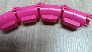 Verstellbarer Hula Hoop mit Massage Noppen rosa, Fitnessreifen mit Gewicht für Bauch, Taille, Rücken und Heimtraining Kunden-Foto 1