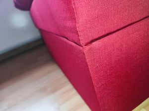 KomfortWelt24 Ecksofa mit Schlaffunktion und praktischem Bettkasten - Bequemer Eckcouch 216x134 cm L-Form MONDO Marineblau Kunden-Foto 4