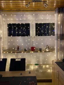 LED gordijnverlichting buiten 2x2m-240L transparant warm wit Lumineo Klantenfoto 1