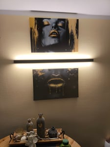 ZMH Applique a LED 80 cm, luce da interno, bianco caldo, 27 W, illuminazione per corridoio, soggiorno, scala, camera dei bambini, camera da letto, colore nero Foto del cliente 1