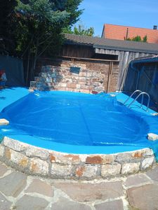 Wiltec Pool Solarfolie Ø 3,6 m, schwarz, Poolheizung aus 120 µ starkem PE Film, Poolabdeckung Poolplane Solarplane rund Kunden-Foto 5