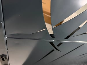 vidaXL Zahradní brána antracit 100x200 cm ocelový design stromu Fotografie od zákazníka č. 3