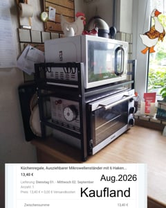 Küchenregale, Ausziehbarer Mikrowellenständer mit 6 Haken, 40-64cm ausziehbarer Mikrowellen Regal, Gewürzregal, Mikrowellenhalterung, Organizer mit 6 Haken, bis 30kg, Schwarz Kunden-Foto 13
