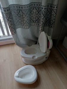 Pilsan Töpfchen Panda 07561 Toilettenpapierhalter, Musik, Licht, Klappdeckel weiß Kunden-Foto 2