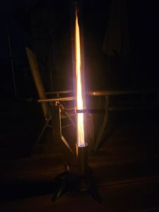 Gardenflare 10001, Freistehende Feuerstelle, Geschlossen, Pellet, Silber, Transparent, Draußen, Rund Kunden-Foto 2