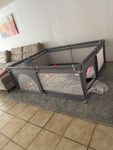 Kojec dla dziecka XXL 127x127cm Bramka do raczkowania z oddychającą siatką i antypoślizgową podstawą dla dzieci wewnątrz i na zewnątrz Szary CEEDIR Zdjęcie produktu od klienta nr 1