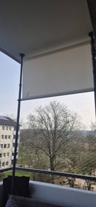 tillvex® tenda a pinza tenda verticale 100x310cm grigio con manovella senza forare | tenda privacy estensibile e opaca | tenda verticale balcone terrazzo giardino | tenda privacy a rullo resistente alle intemperie Foto del cliente 2