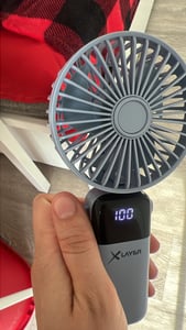 Xlayer Handventilator klappbar/wiederaufladbar mit Smartphonehalterung Kunden-Foto 5