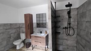 vidaXL Wandspiegel Schwarz 100x60 cm Metall Kunden-Foto 1