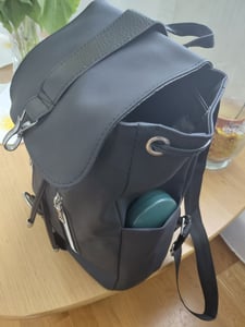 Zaino da donna per la scuola - Impermeabile alla moda - Versatile ed elegante - Design retrò - Cinghie regolabili - Spazio di archiviazione organizzato Foto del cliente 1