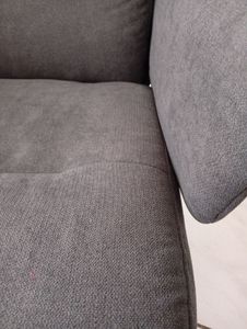 HOMCOM Relaxsessel mit Hocker, Gepolstert Fernsehsessel mit Liegefunktion, Liegesessel mit Samtoptik, bis150 kg belastbar, für Wohnzimmer, Schlafzimmer, Dunkelgrau Kunden-Foto 2