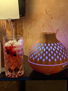 Darmowade Aroma Diffuser, 400ml Luftbefeuchter Ultraschall Duftlampe Atomization Elektrisch Diffusor mit 7 Farben LED Ätherische Öle Luftbefeuchter für zuhause, Yoga, Büro, SPA, Schlafzimmer Kunden-Foto 1