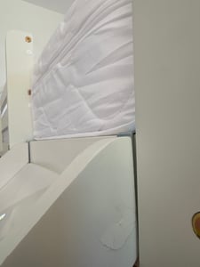 Letto a castello Sweiko con scala di contenimento e scivolo, letto domestico (senza materasso), letto per bambini con ringhiera, adatto a bambini, adolescenti, 90x200cm, bianco Foto del cliente 2