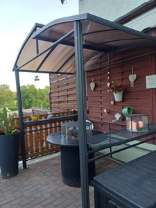 Pavilon na grilování Asado 2,4x1,5x2,34 m - šedý Fotografie od zákazníka č. 1