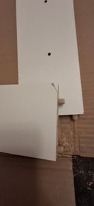 Hangkast badkamer, hoge kast 140x33 cm, kleur kasjmier, materiaal MDF, soft-close sluiting, zwarte handgreep Klantenfoto 2