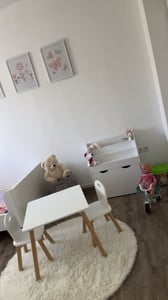 KESPER® Kindertisch mit 2 Stühlen mint – Kindersitzgruppe | Kindermöbel-Set für Kinderzimmer & Spielbereich | 3-teilig 1773313 Kunden-Foto 7