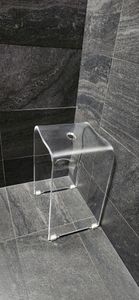 bremermann Tabouret de bain, tabouret de douche en acrylique, env. 33 x 27,5 x 48 cm, ergonomique, blanc brillant Photo du client 1