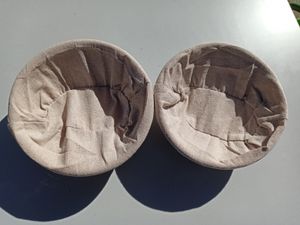 2x Bäckerleinen - 25cm Leinentuch Brot Backen mit Teigschaber, - Bäckerleinen für Gärkörbchen - Teigtuch - Einsatz für Brotkorb - Backzubehör Kunden-Foto 2
