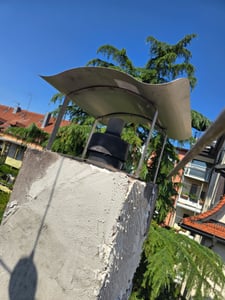 Massive Schornsteinabdeckung 70 x 90 cm Edelstahl Kaminhaube Kaminabdeckung Kaminblech Kamin Kunden-Foto 1