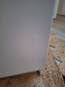 Kommode 70cm AVEN Weiß,  3 Schubladen, Sideboard,  Mehrzweckschrank Schrank Kunden-Foto 2